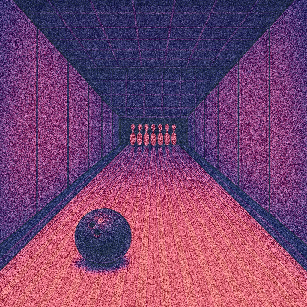 Bowling lane with the walls as bumpers