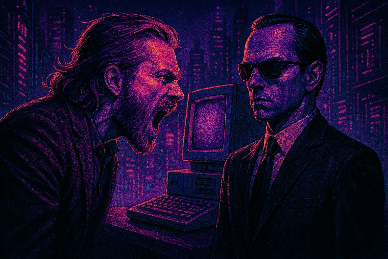 Me shouting at the agent